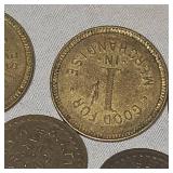 6 Coin Tokens as pictured