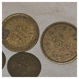 6 Coin Tokens as pictured