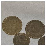 6 Coin Tokens as pictured