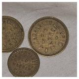 6 Coin Tokens as pictured