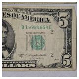 1950 C Lincoln $5 & 1953 $5 Silver Certificate