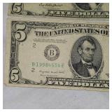 1950 C Lincoln $5 & 1953 $5 Silver Certificate