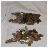 Lot of 417 Wheatback Pennies Unsearched