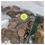 Lot of 417 Wheatback Pennies Unsearched