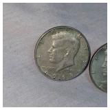 2-1968 Kennedy 40% Silver Halfs 50c