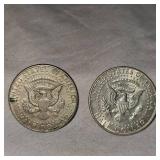 2-1968 Kennedy 40% Silver Halfs 50c
