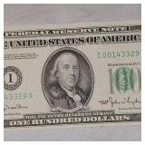 1950 Uncirculated BU and Franklin $100 Bill