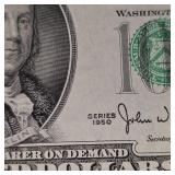 1950 Uncirculated BU and Franklin $100 Bill