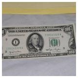 1950 Uncirculated BU and Franklin $100 Bill