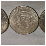 1965,66,69 40% Kennedy Halfs 50c