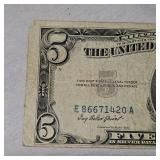 2-1953 A $5 Silver Certificates