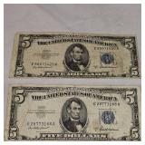 2-1953 A $5 Silver Certificates