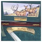 Mighty Mule Deer by Eric Bjorlin, Knife in Case