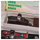 "The Deer Hunter" Stainless Bladed 6" Knife w/Scabber