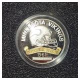 Minnesota Vikings 1961, Like New, Kickoff Coin