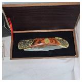 Falkner "Bass" Gold/Cherrywood Knife