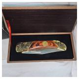 Falkner "Bass" Gold/Cherrywood Knife