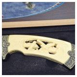 Bunting Outdoors Eagle Knife w/Carved Handle in Case