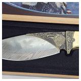 Bunting Outdoors Eagle Knife w/Carved Handle in Case