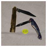 Beautiful Parrot Knife and Brass Bullet Knife