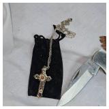 Lot of Knives including Cross Knife Necklace