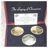 Dale Earnhardt-Legacy of Champions 3 Coin Proof Set, each weighing 1 pound