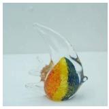 Murano-Style Hand-Blown Art Glass Angel Fish Figurine