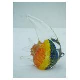 Murano-Style Hand-Blown Art Glass Angel Fish Figurine