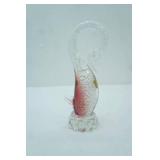 Hand-Blown Art Glass Swan Figurine. Venetian Murano Italy.