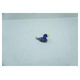 Hand-Blown Art Glass Duck Figurine 3" long and 1.5" tall