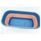 Silicone/Rubber/Poly Collapsible Storage Basket w/handle. 20.5"x9.75x8"