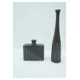 Royal Haeger Larry Laslo Sgraffito Ceramic Vase Set.