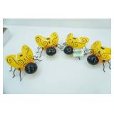 Metal Bumble Bee Art Decor NEW with Tags. 4ct