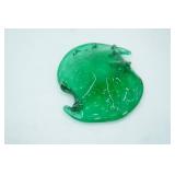Vintage Murano Emerald Green Glass Ashtray or Bowl.