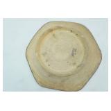 Vintage Mexican Tonala Folk Art Pottery Plate