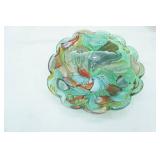 Vintage Mid-Century Murano Art Glass Bowl or Ashtray. "Tutti Frutti" or "Bizantino" series