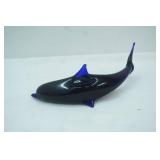 Cobalt Blue Glass Dolphin Figurine. Murano/Murano-Style