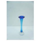 Vintage Hand-Blown Cobalt Blue Glass Bud Vase. "jack-in-the-pulpit"