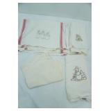 9 Embroidered Dish Towels NEW