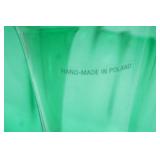 Alicja Art Glass Emerald Green Sequin Handkerchief Vase