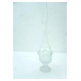 Vintage Viking "Cabbage Leaf" Swung Vase with a frosted footed base. 16" tall