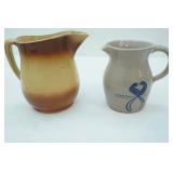 Vintage Watt Ware "Eve-N-Bake Oven Ware" Stoneware Pitcher; Pete Payne Marshall Pottery Handmade Pitcher