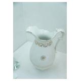 Vintage Homer Laughlin Victorian Vanity Pitcher with Gold Accents