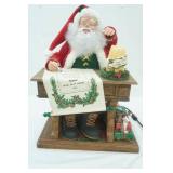 Vintage Holiday Creations Animated Musical Writing Santa Figurine