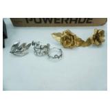 Linen Napkins black and white variety, variety of metal napkin holders