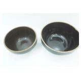 Vintage Brown Glaze Stoneware Mixing Bowls. Crock Bowls