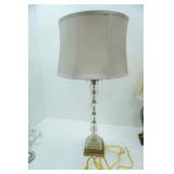25" Table lamp Clear Glass and Classic Gold Accents