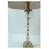 25" Table lamp Clear Glass and Classic Gold Accents