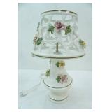 Pair of Capodimonte Stamped Porcelain Table Lamps 18" tall