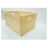 Stackable wood crate,12.5" x 18" x 9.5"